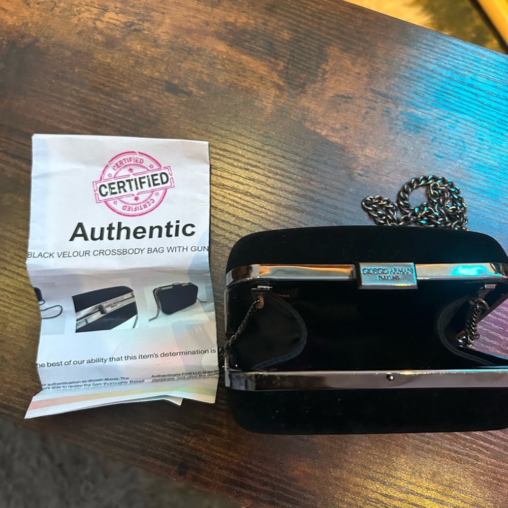 Authentic Giorgio Armani Velvet Clutch - Picture 8 of 9